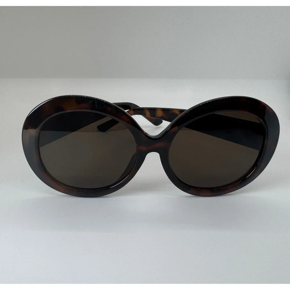 Oversized Round Tortoiseshell Sunglasses Retro Large Frame Brown Lens‎